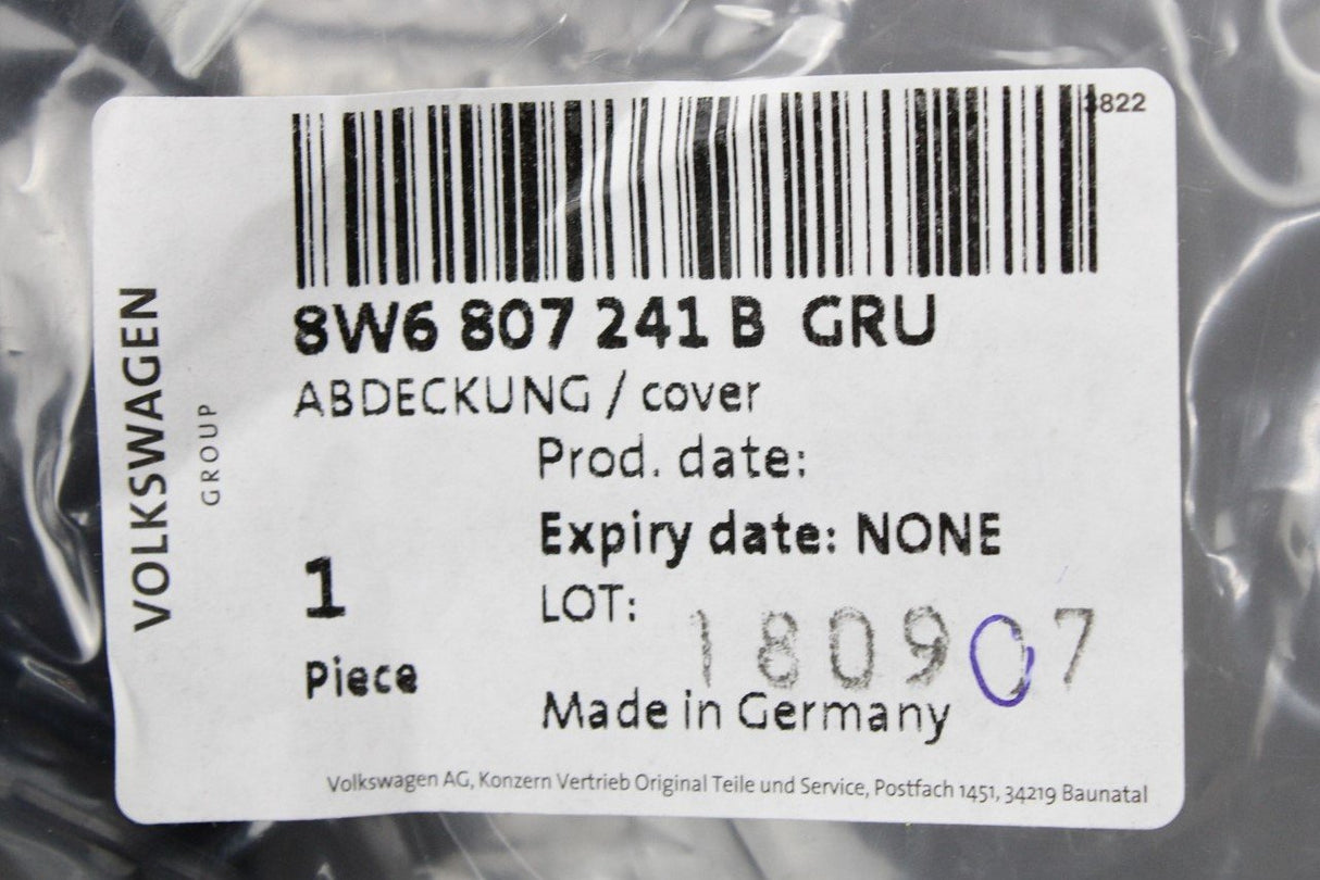 Audi RS5 2018-on front bumper towing eye cover (primed) 8W6807241B GRU