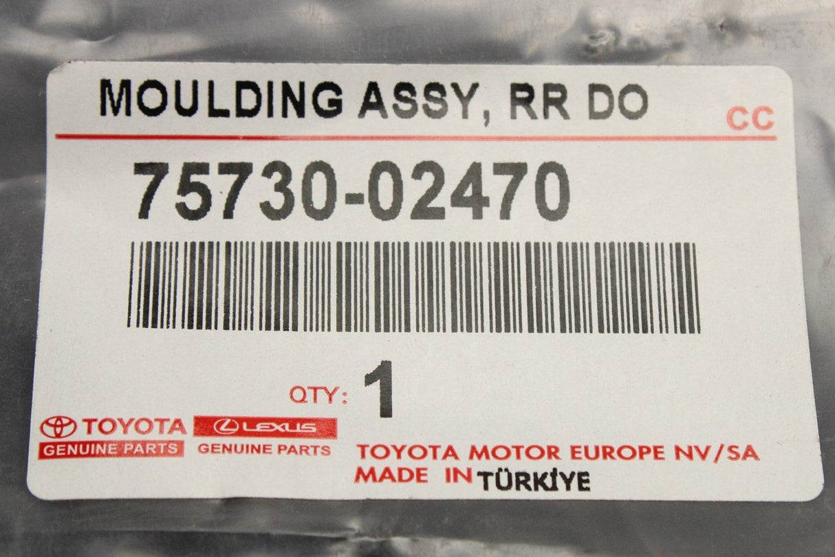 Toyota Corolla 2019-on door glass weather strip (rear right) 75730-02470