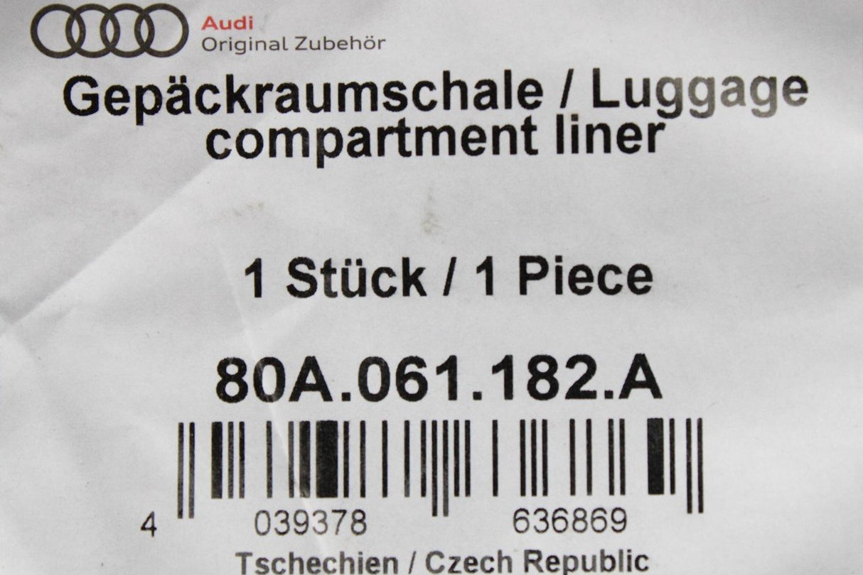Audi Q5 2019-on TFSI-e boot liner luggage compartment tray 80A061182A