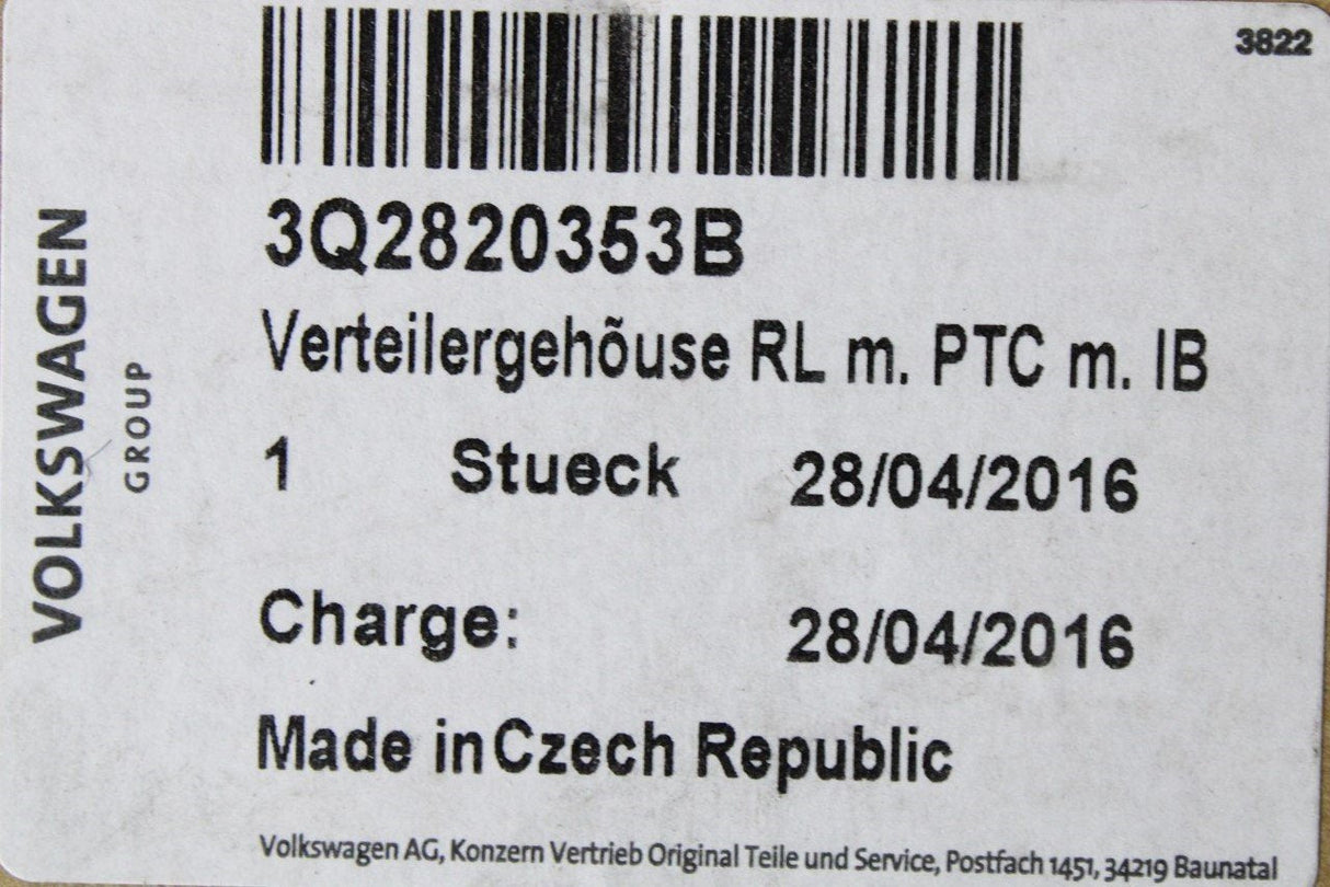 VW Arteon Passat Skoda Kodiaq air distribution housing 3Q2820353B