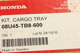 Honda Civic Tourer boot liner tray with dividers 08U45-TB8-600