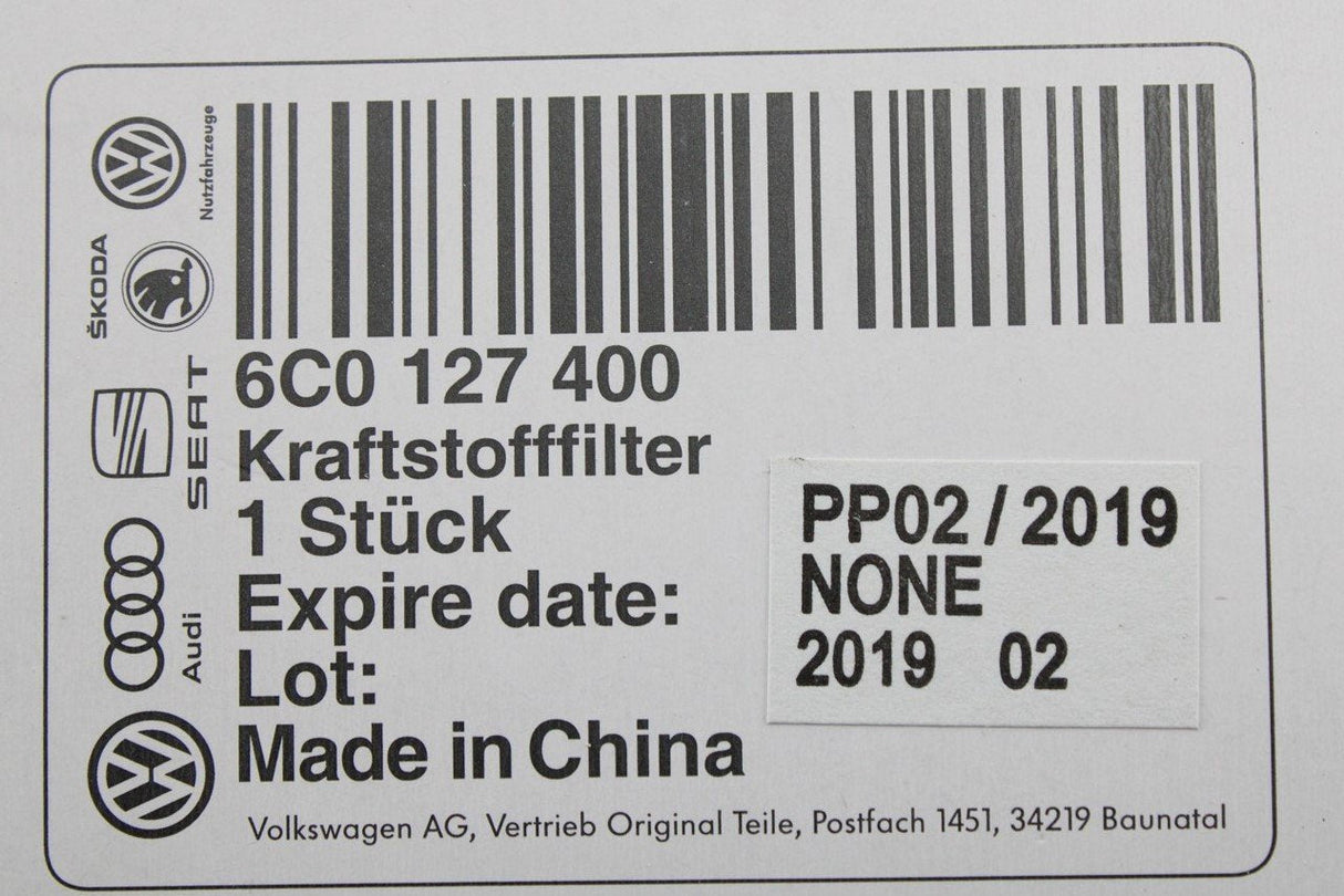 VW Audi Skoda SEAT Polo A1 Fabia Ibiza diesel fuel filter 6C0127400