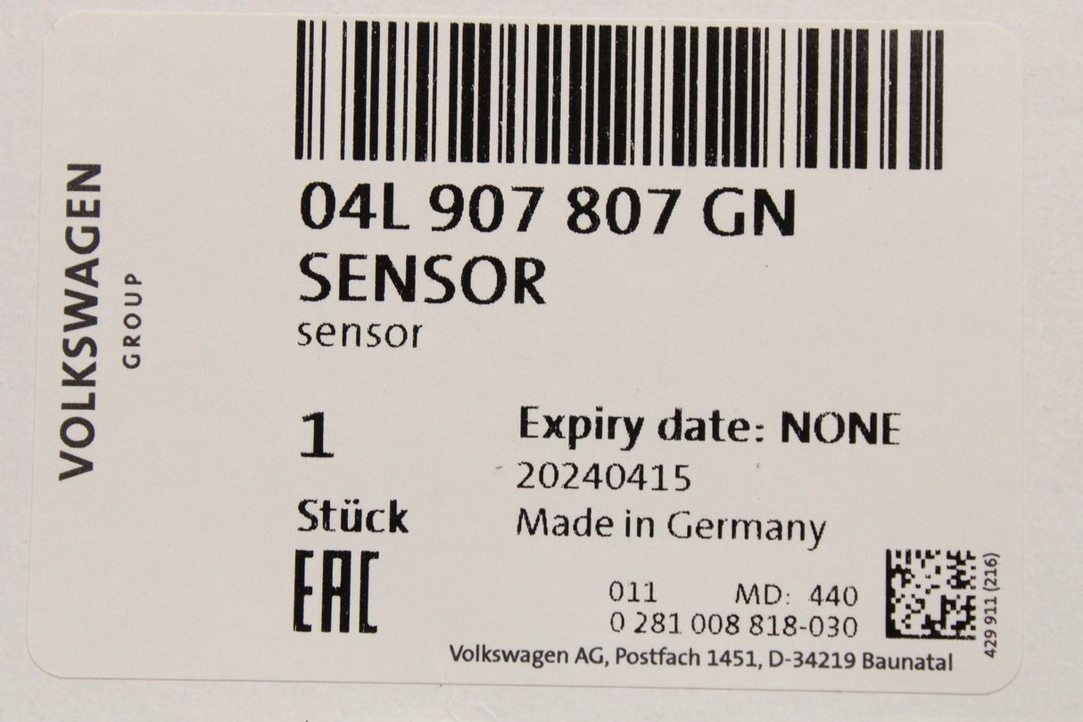 Audi Q3 2019-on Skoda Kodiaq 2.0 TDI NOx sensor (post-cat) 04L907807GN