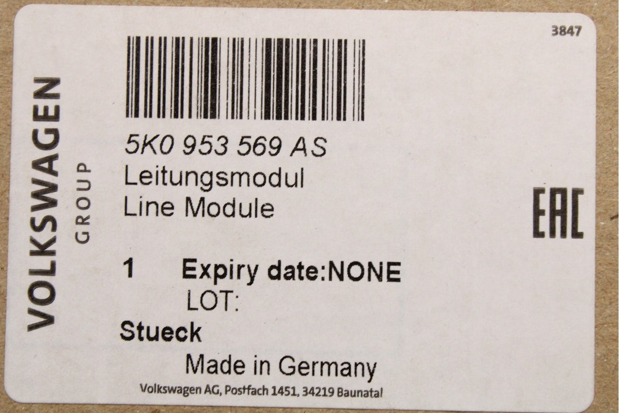 VW CC 2012-2017 airbag squib steering slip ring 5K0953569AS