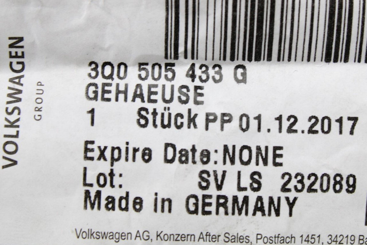 VW Passat B8 Skoda Superb rear wheel bearing housing (left) 3Q0505433G