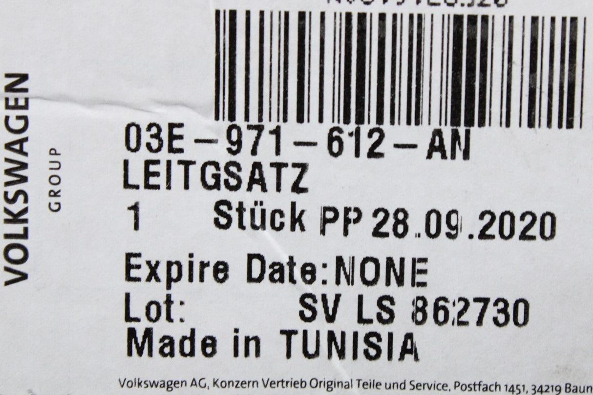 VW Polo Skoda SEAT 10-15 engine wiring harness for 1.2 CGPA 03E971612AN