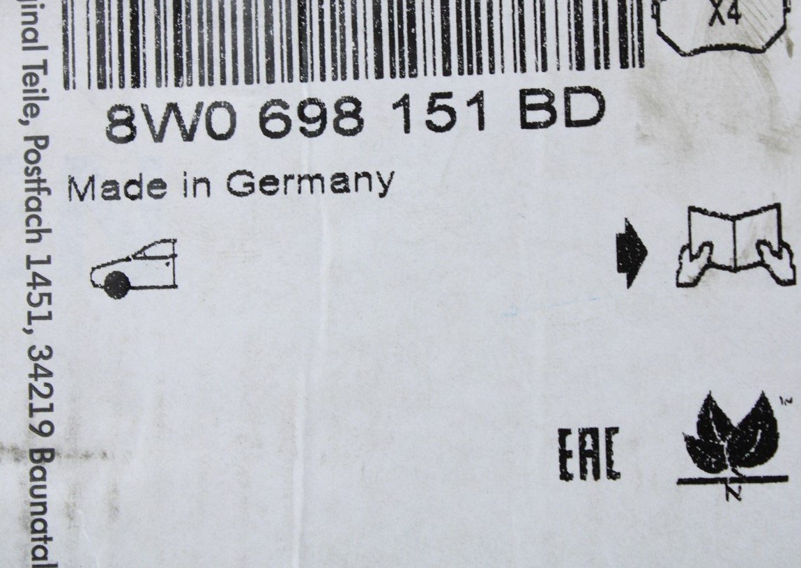 Audi S4 S5 2016-on front brake pads for 350mm front discs 8W0698151BD