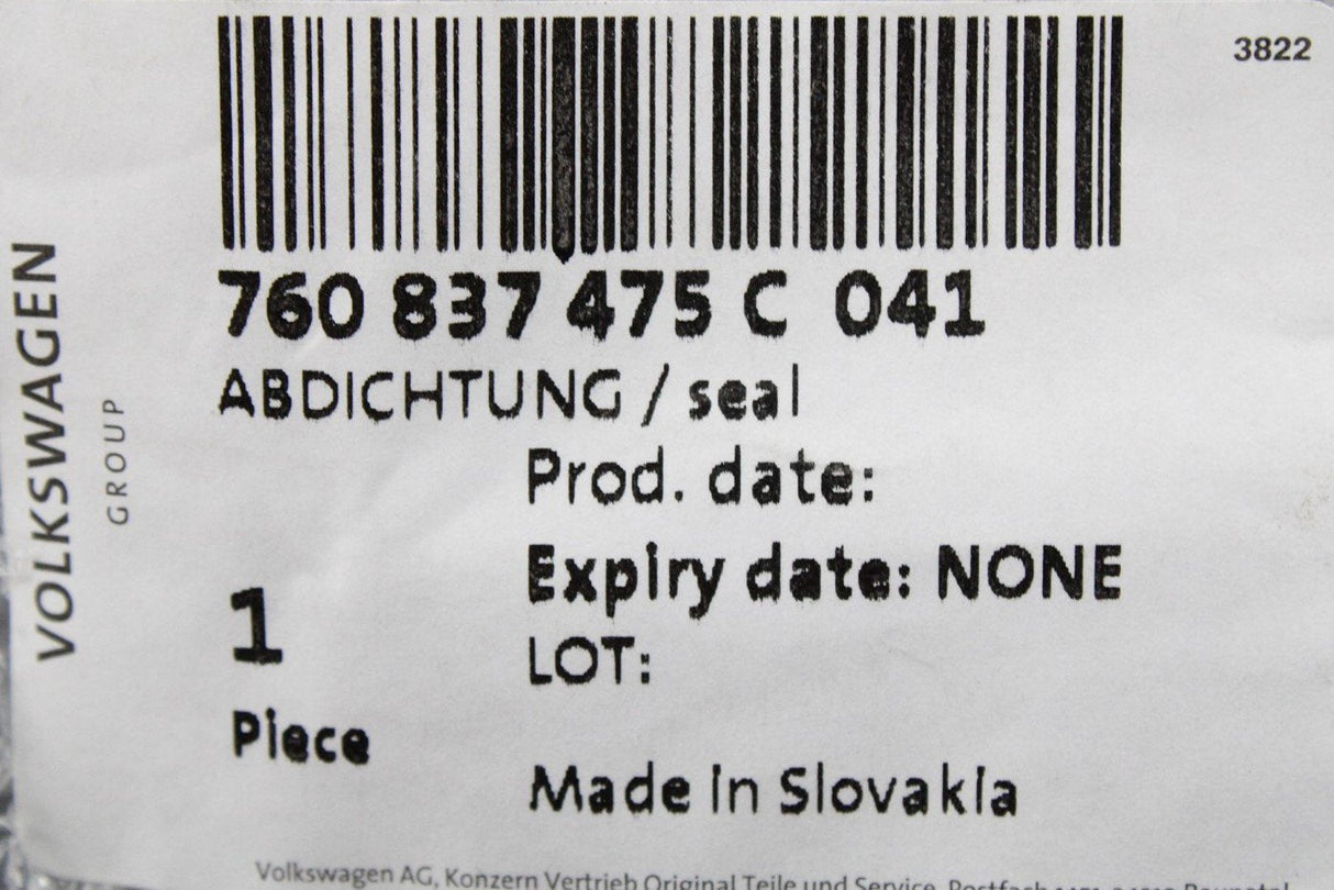 VW Touareg 2018-on exterior window seal (front left) 760837475C 041