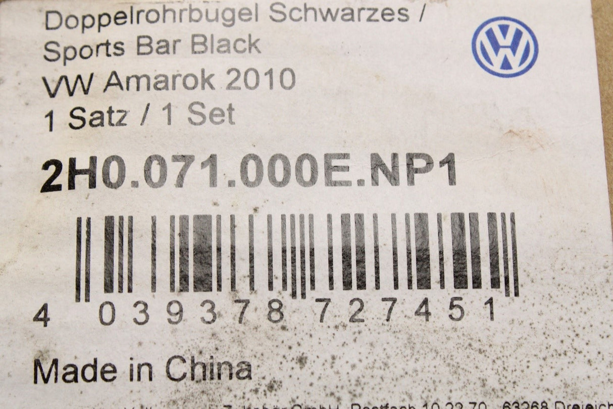 VW Amarok 2011-2020 rear styling bars (black) 2H0071000E NP1