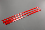 Toyota Aygo lower side door mouldings (red) PZ415-90492-DF
