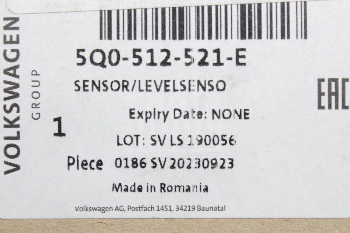 Volkswagen Audi Skoda SEAT headlight level sensor (rear left) 5Q0512521E