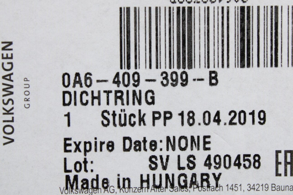 VW Arteon Passat Tiguan Audi Q3 final drive shaft oil seal 0A6409399B