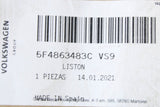 SEAT Leon 5F 2013-2020 left door sill trim (5 door) black 5F4863483C VS9