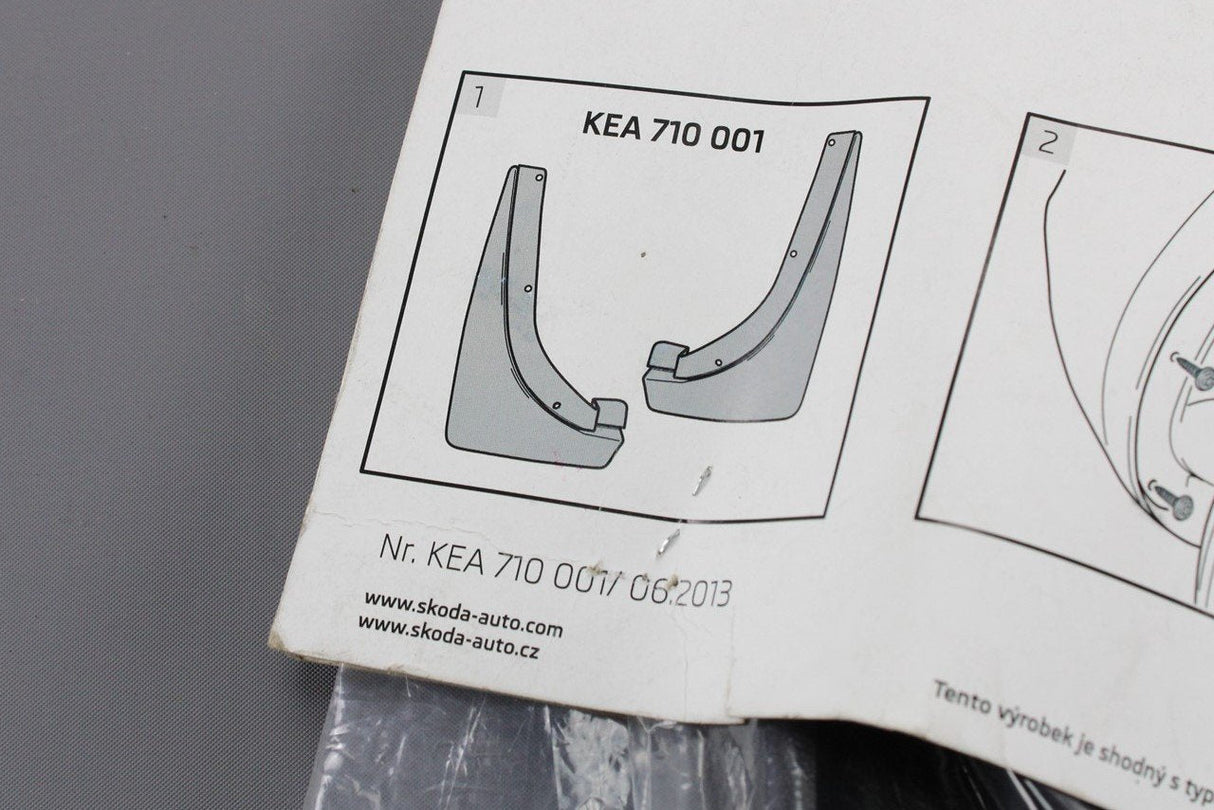Skoda Fabia 5J 2007-2014 Accessory mud flaps (rear) KEA710001