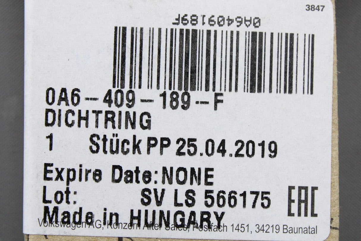 VW Arteon Passat Tiguan Audi Q3 final drive shaft oil seal 0A6409189F