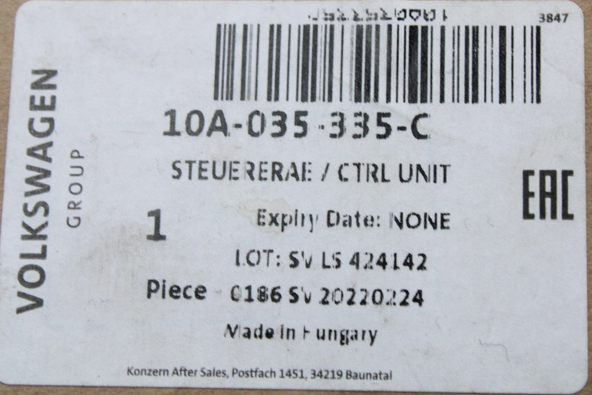 VW ID.3 2020-on engine sound generator 10A035335C