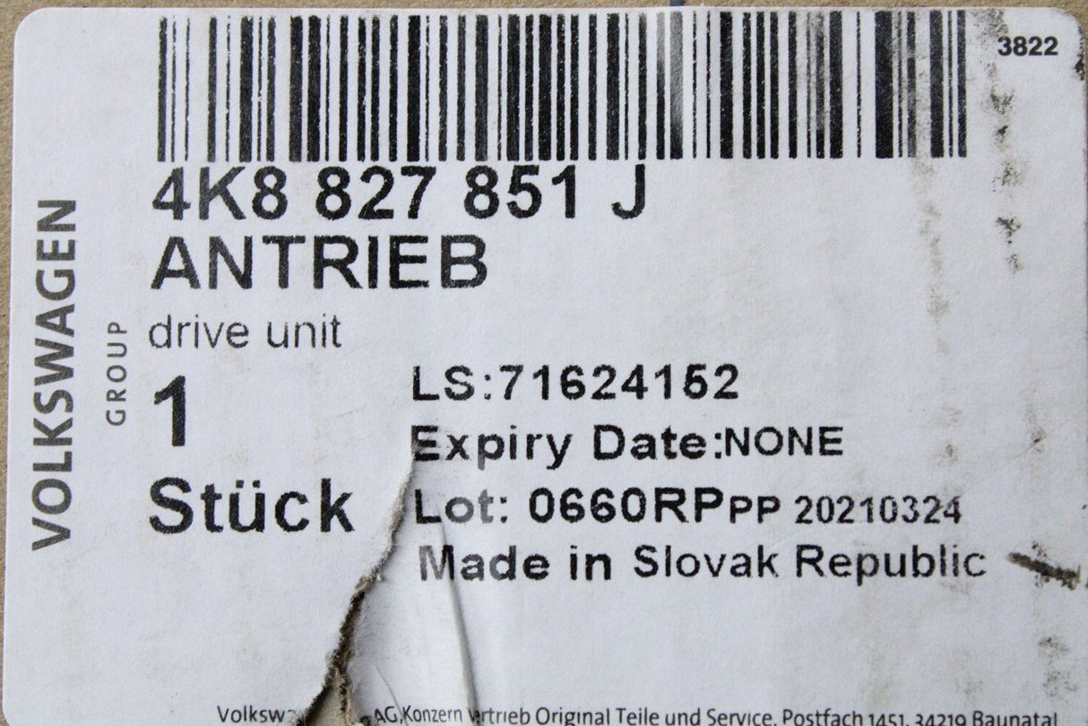 Audi A7 Sportback 2019-on electric tailgate boot strut (rear) 4K8827851J
