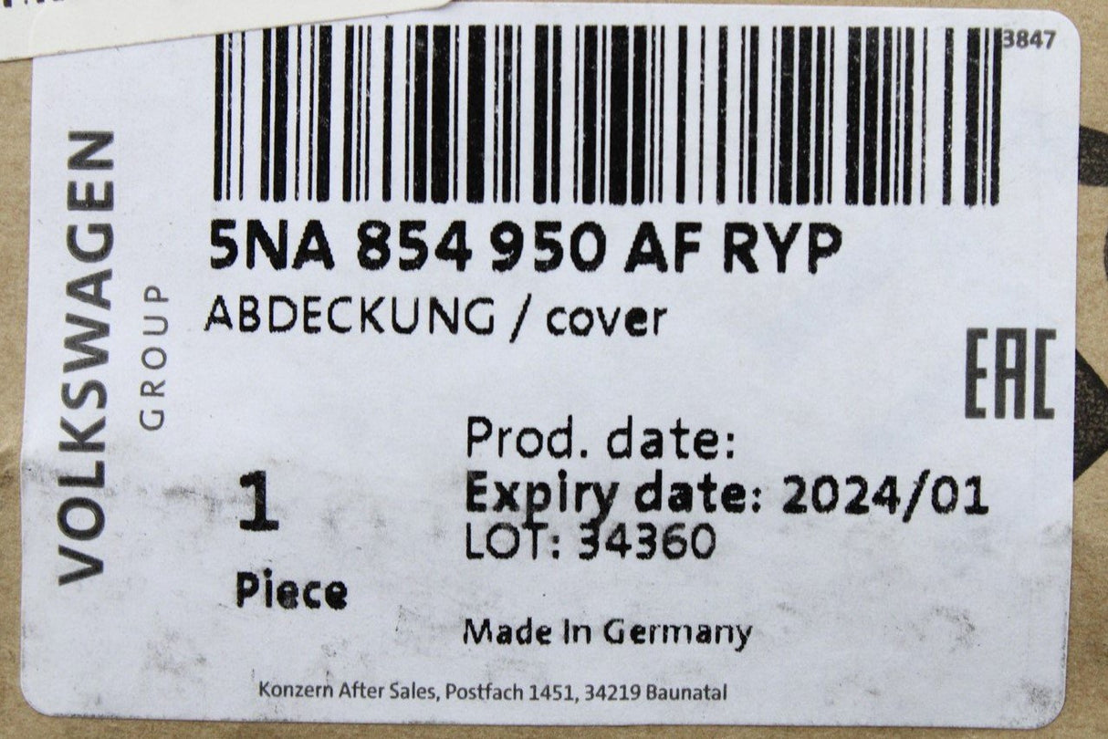 VW Tiguan 2016-On door moulding black chrome right rear 5NA854950AF RYP
