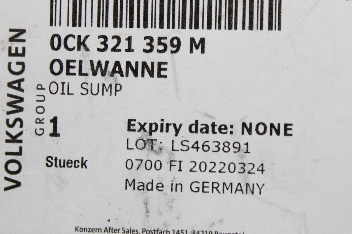 Audi A4 A5 A6 A7 Q5 DSG gearbox oil sump with gasket (0CK) 0CK321359M