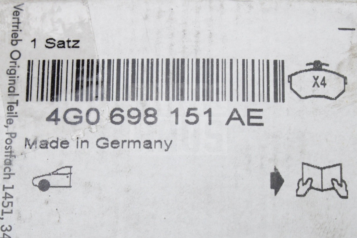 Audi RS6 RS7 2013-2018 front brake pads (390mm wavy) 4G0698151AE