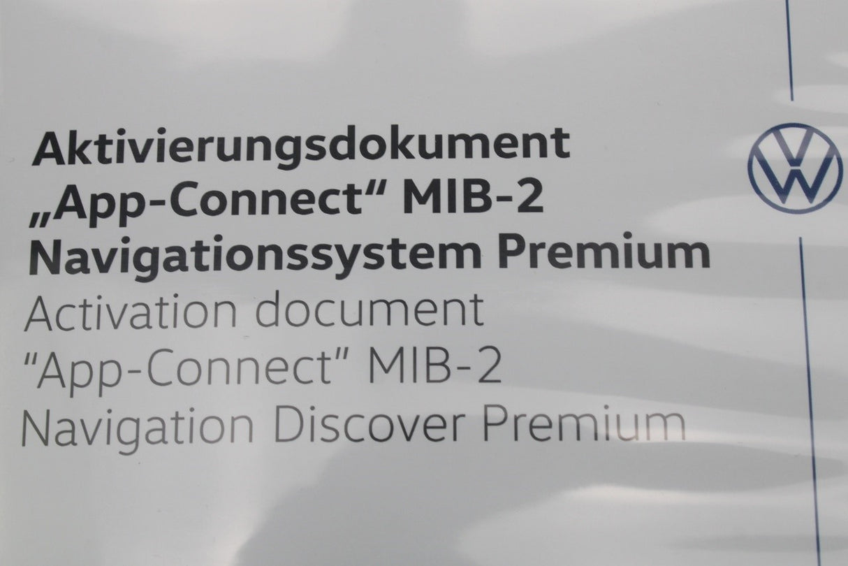 VW Touareg 2018-on app connect activation document (europe) 760054830