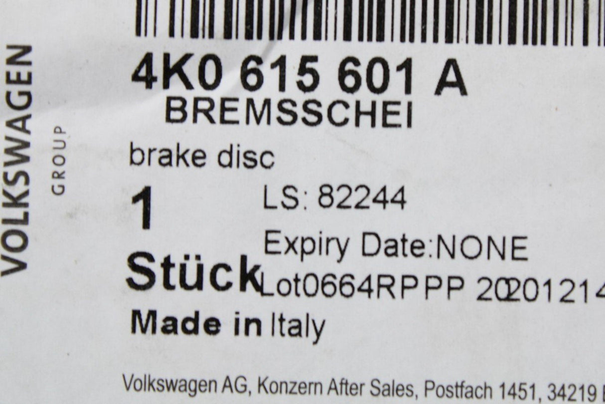 Audi RS6 RS7 RSQ8 2020-on rear brake discs pair (370x30mm) 4K0615601A