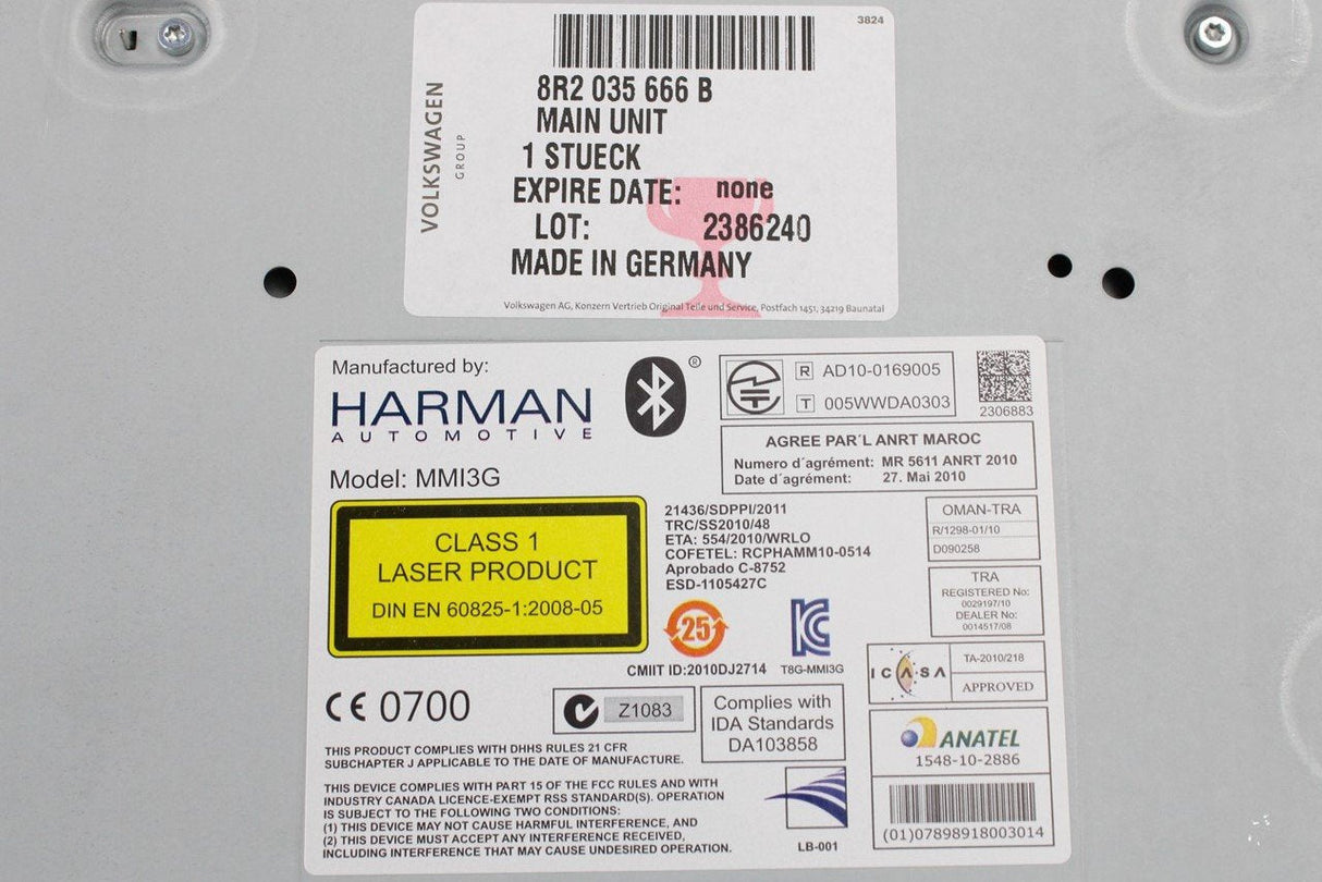 Audi A4 RS4 A5 RS5 Q5 2010-2017 Multimedia Control unit 8R2035666B