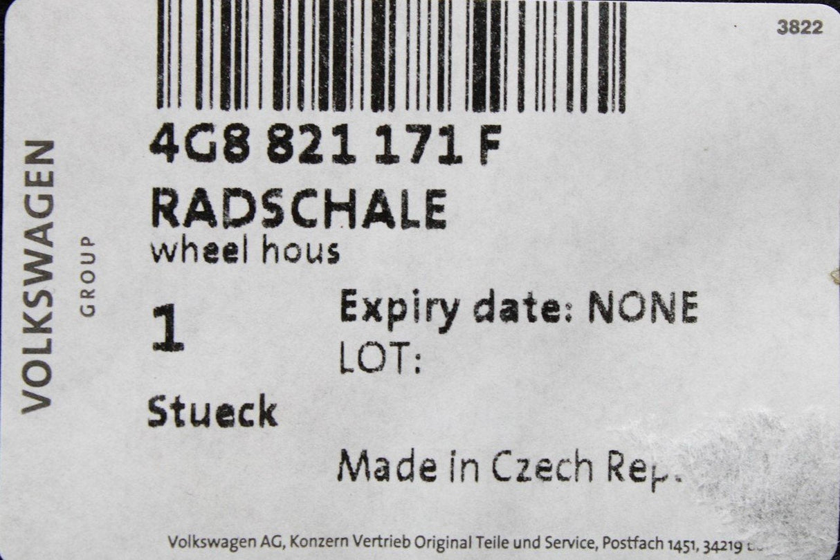 Audi RS7 2014-2018 wheel housing arch liner (front, left) 4G8821171F