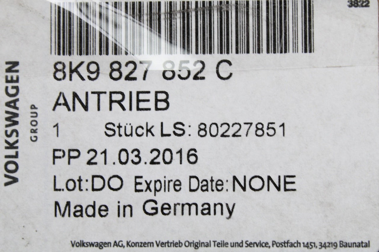 Audi A4 S4 RS4 Avant 2010-16 boot lid drive unit (right) 8K9827852C