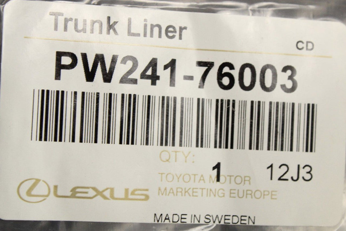 Lexus UX300e boot liner (semi-rigid) PW241-76003