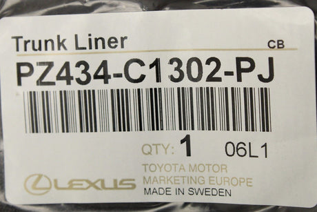 Lexus boot liner (semi-rigid) PZ434-C1302-PJ