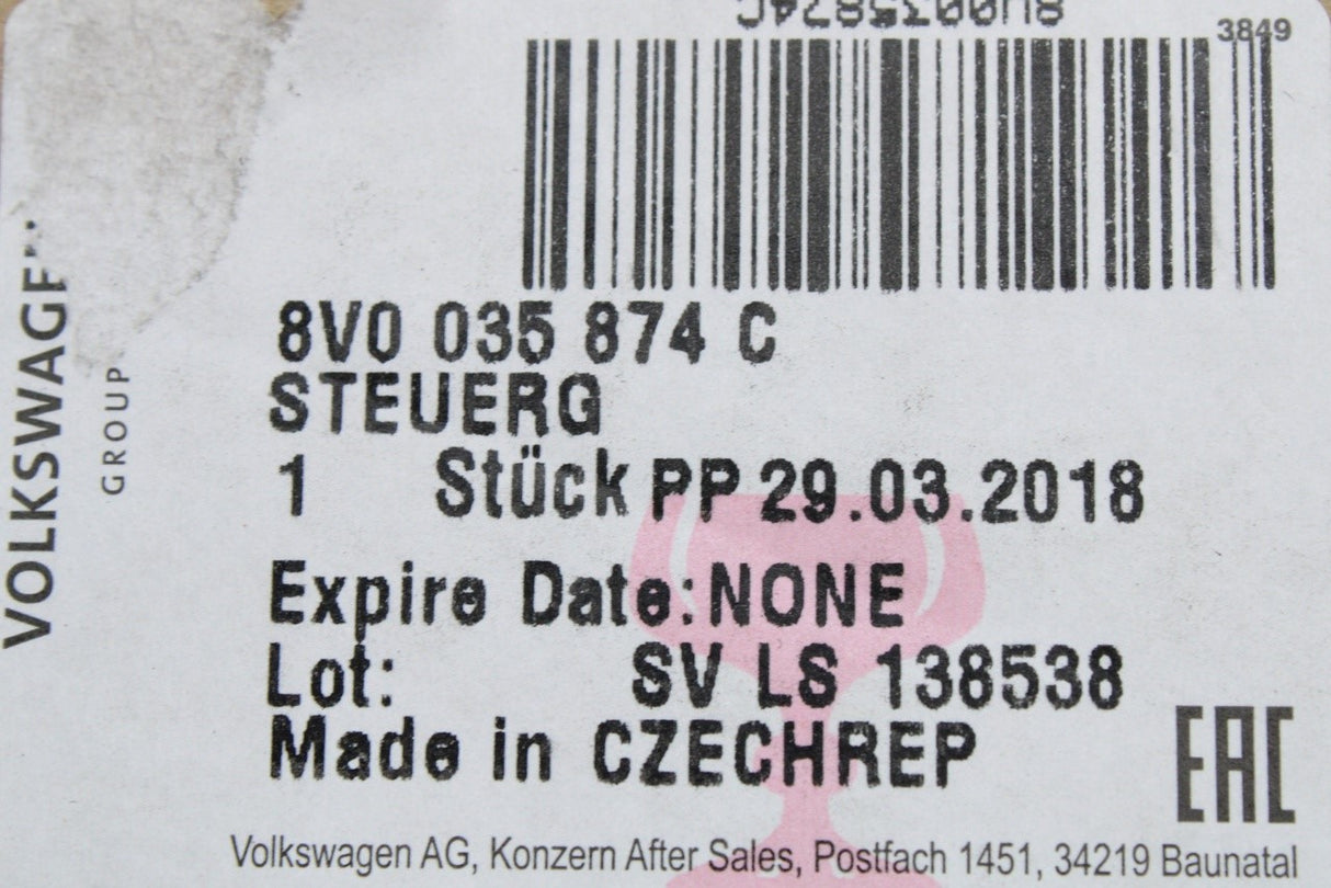 Audi A3 8V 2013-16 central computer MMI control unit 8V0035874C