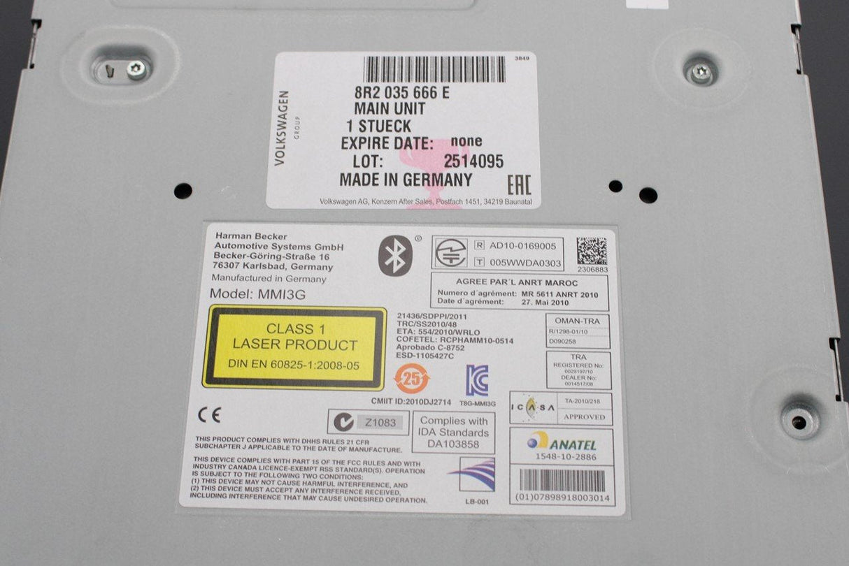 Audi A4 S4 A5 S5 Q5 RS4 RS5 RHD radio control unit MMI 3G+ 8R2035666E