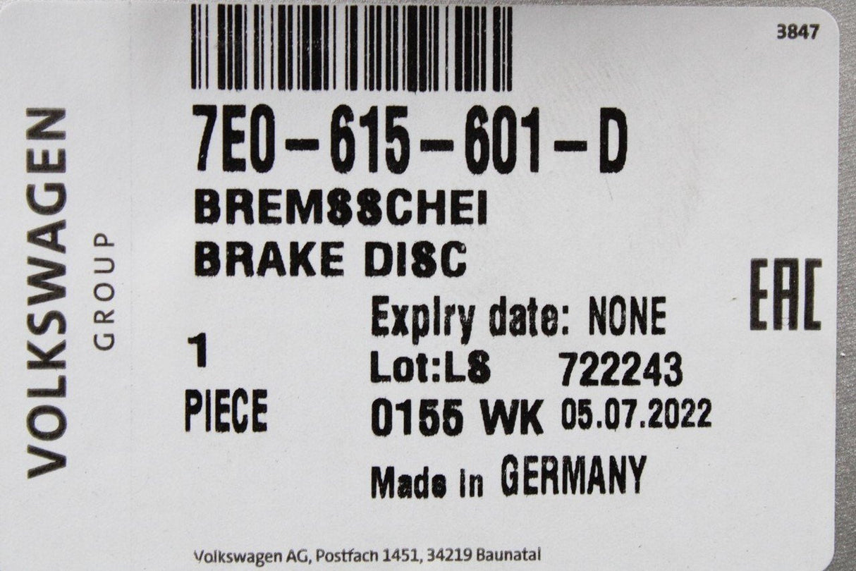 VW Transporter T5 T5.1 T6 03-19 rear brake discs & pads kit JZW698601AK