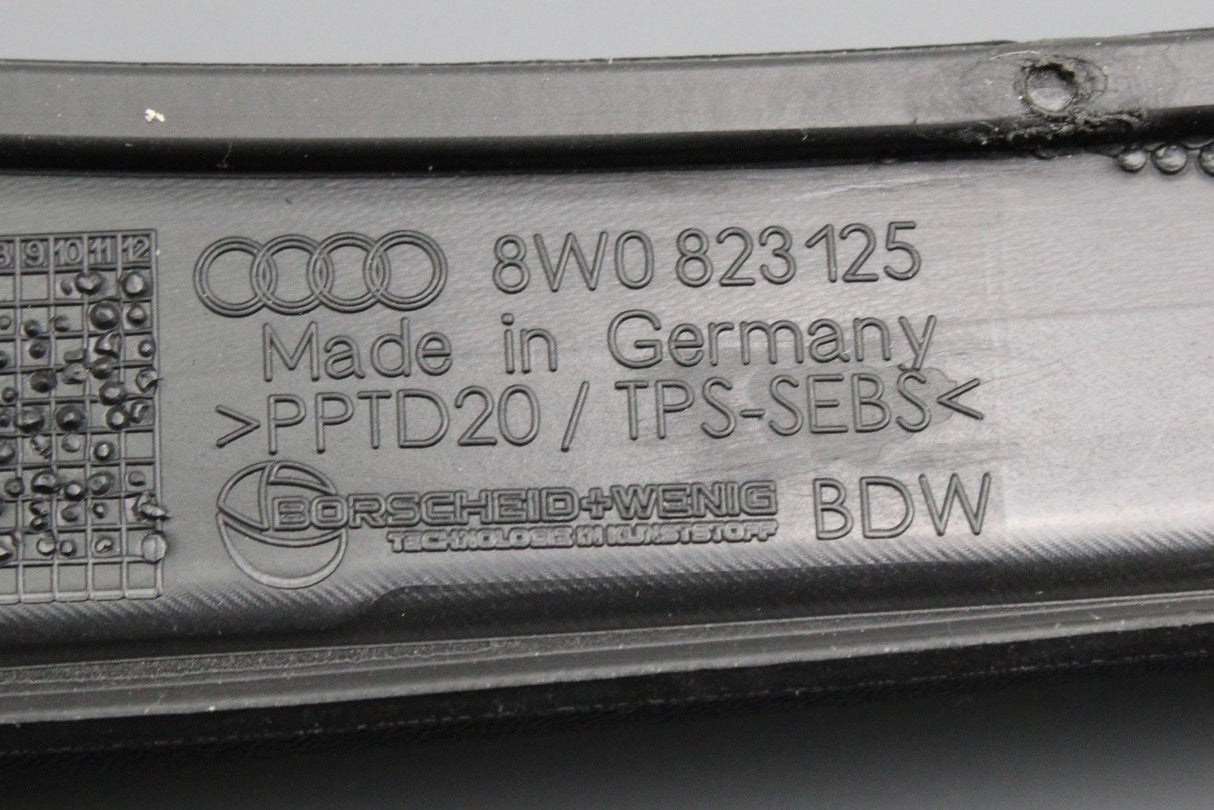 Audi A4 S4 RS4 16-25 side bonnet impact protection seals 8W0823125 / 8W0823126