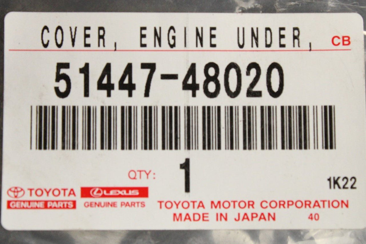 Toyota Lexus engine undertray cover 51447-48020
