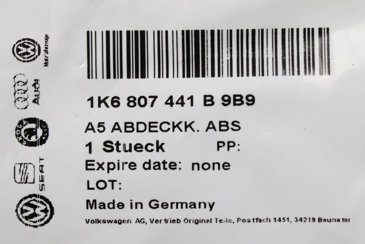 VW Golf GTI MK5 2004-08 bumper towing eye cover (rear) 1K6807441B 9B9