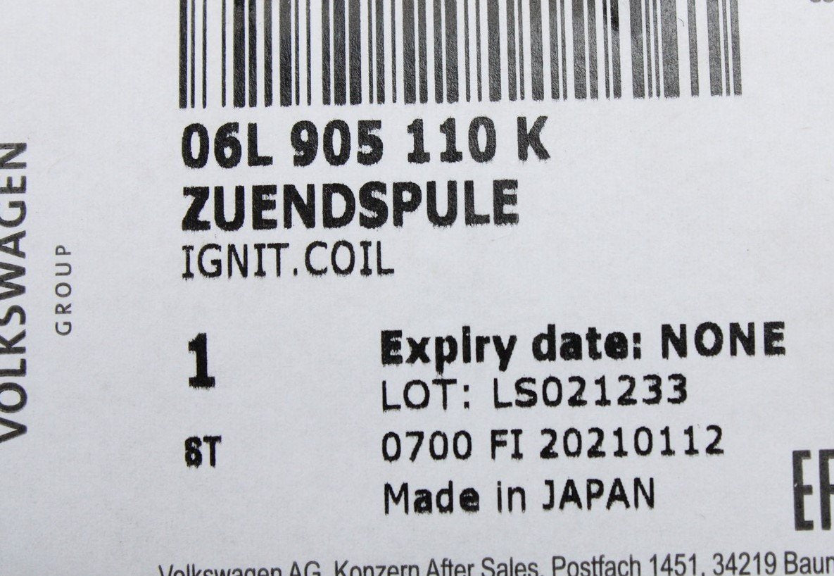 VW Audi Skoda SEAT 2.0 TSI TFSI ignition coil pack (x1) 06L905110K