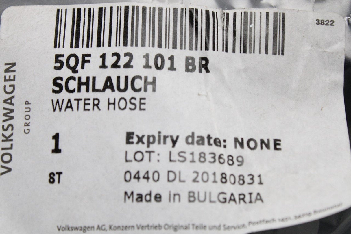 VW Tiguan Audi Q3 Skoda SEAT 1.5 TSI coolant hoses 5QF122101BR