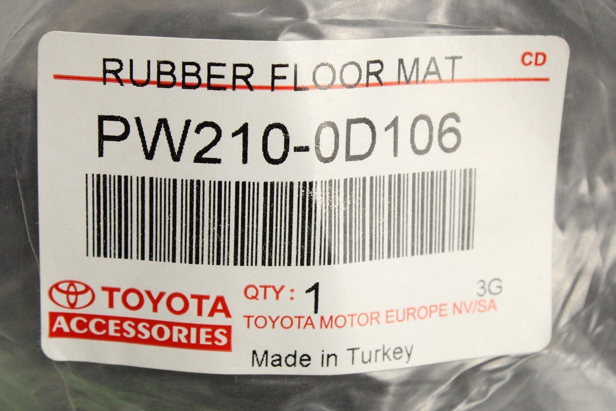 Toyota Yaris rubber floor mats set (front & rear) PW210-0D106