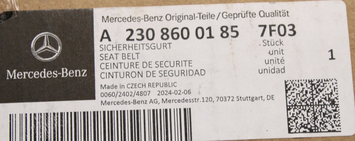Mercedes-Benz SL R230 2002-11 seat belt (front left) A23086001857F03