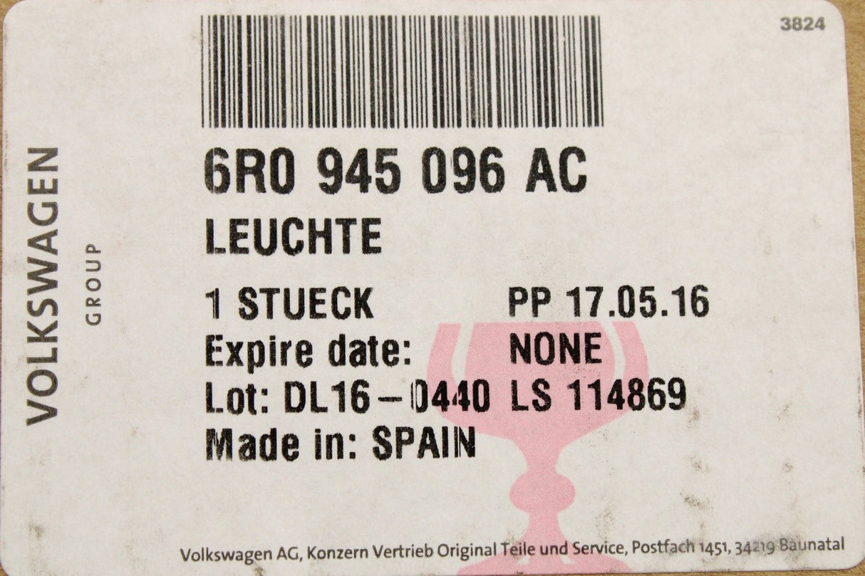 VW Polo 6R 2010-14 rear tail light unit (right) 6R0945096AC