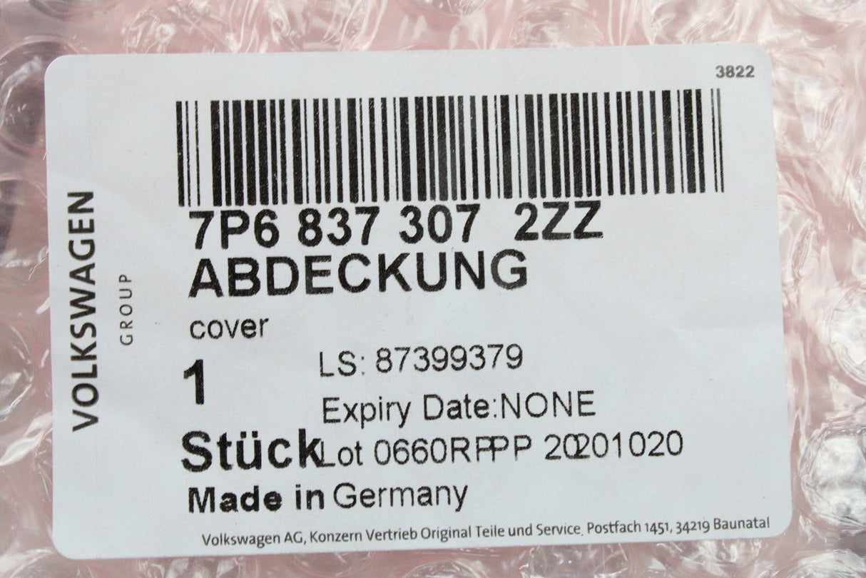 VW Touareg 2011-18 key trim piece (chrome) 7P6837307 2ZZ