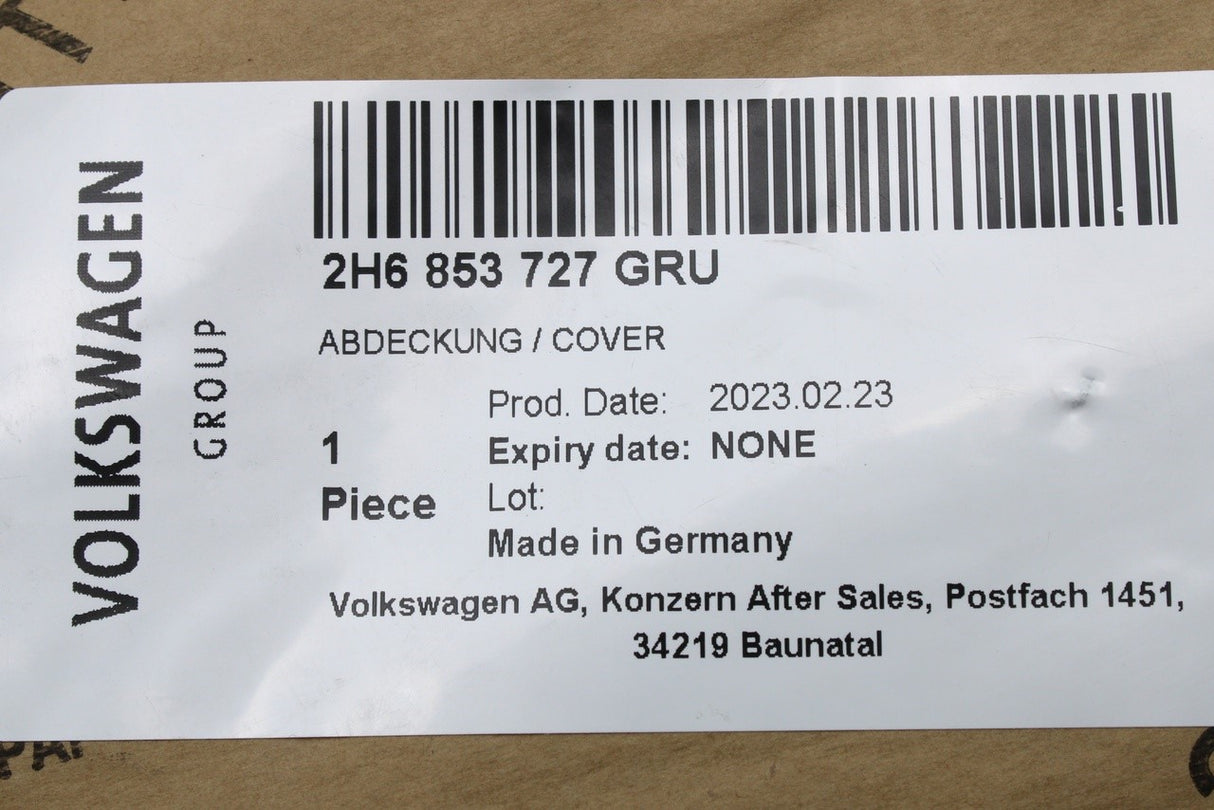 VW Amarok 2017-2022 front wheel arch trim cover (left) 2H6853727 GR