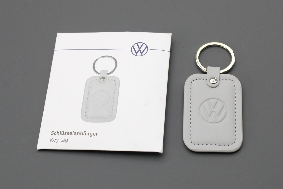 VW embossed logo key ring in grey 330087010A JKA, view 1