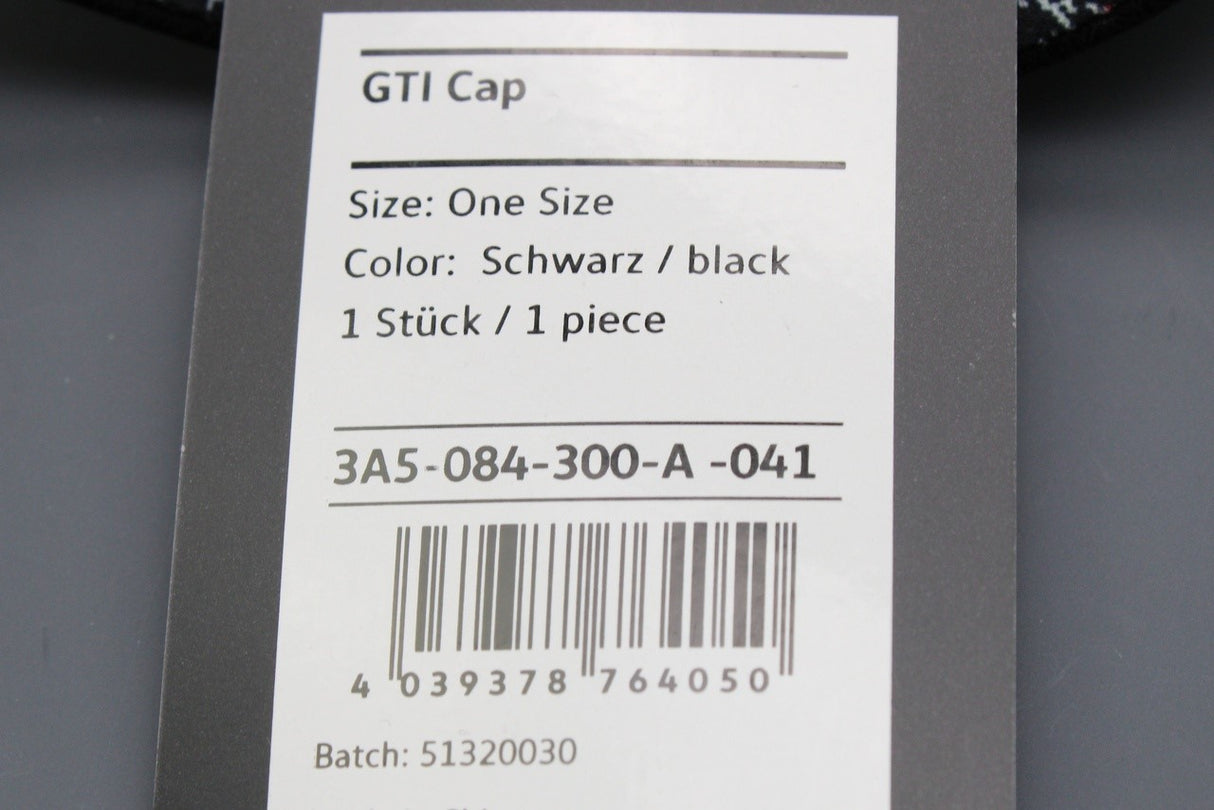 VW GTI collection baseball cap black 3A5084300A 041