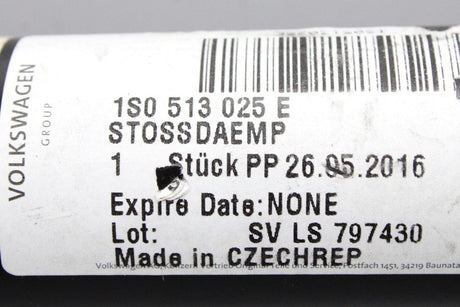 VW Up! Skoda Citigo SEAT Mii 2012- Rear gas shock absorber 1S0513025E