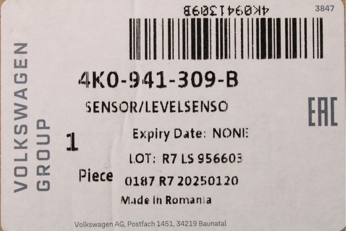 Audi A6 RS6 A7 RS7 rear suspension height level sensor (left) 4K0941309B