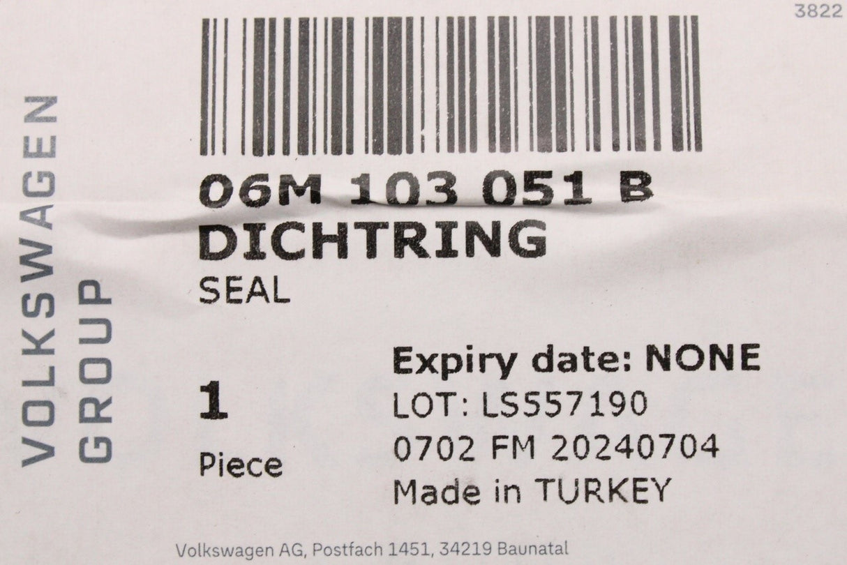 VW Touareg Audi A6 RS6 Q8 3.0TDI crankshaft oil seal (front) 06M103051B