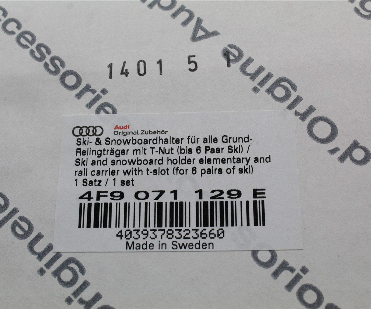 Audi Ski and snowboard roof rack holders 4F9071129E